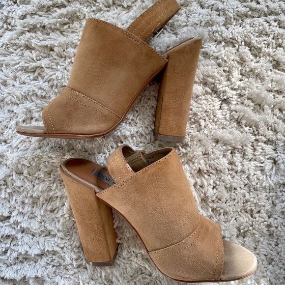 steve madden tan mules